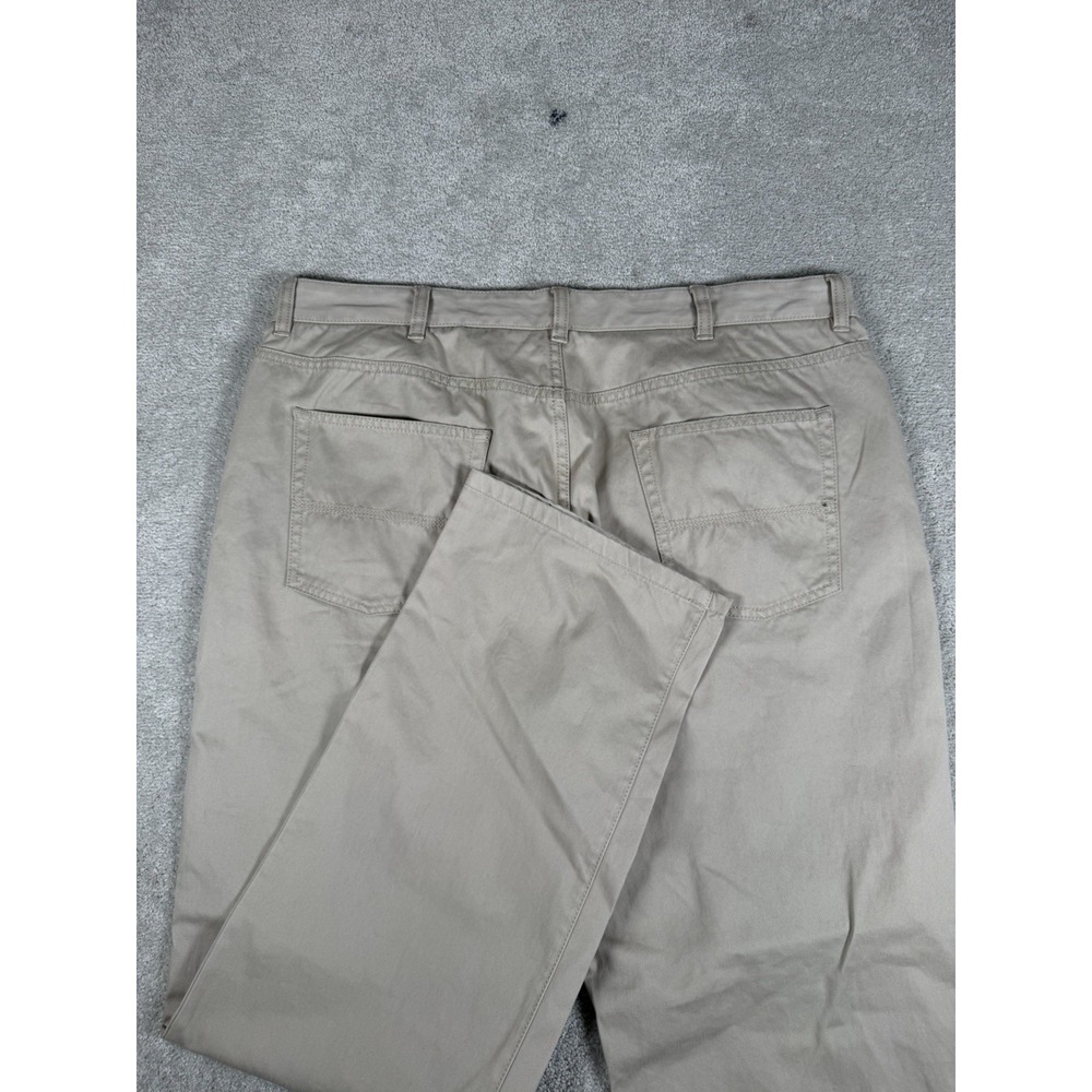 LL Bean Men's Beige Khakis Standard Fit 38x32 ID 500233 Straight Leg Lakewashed